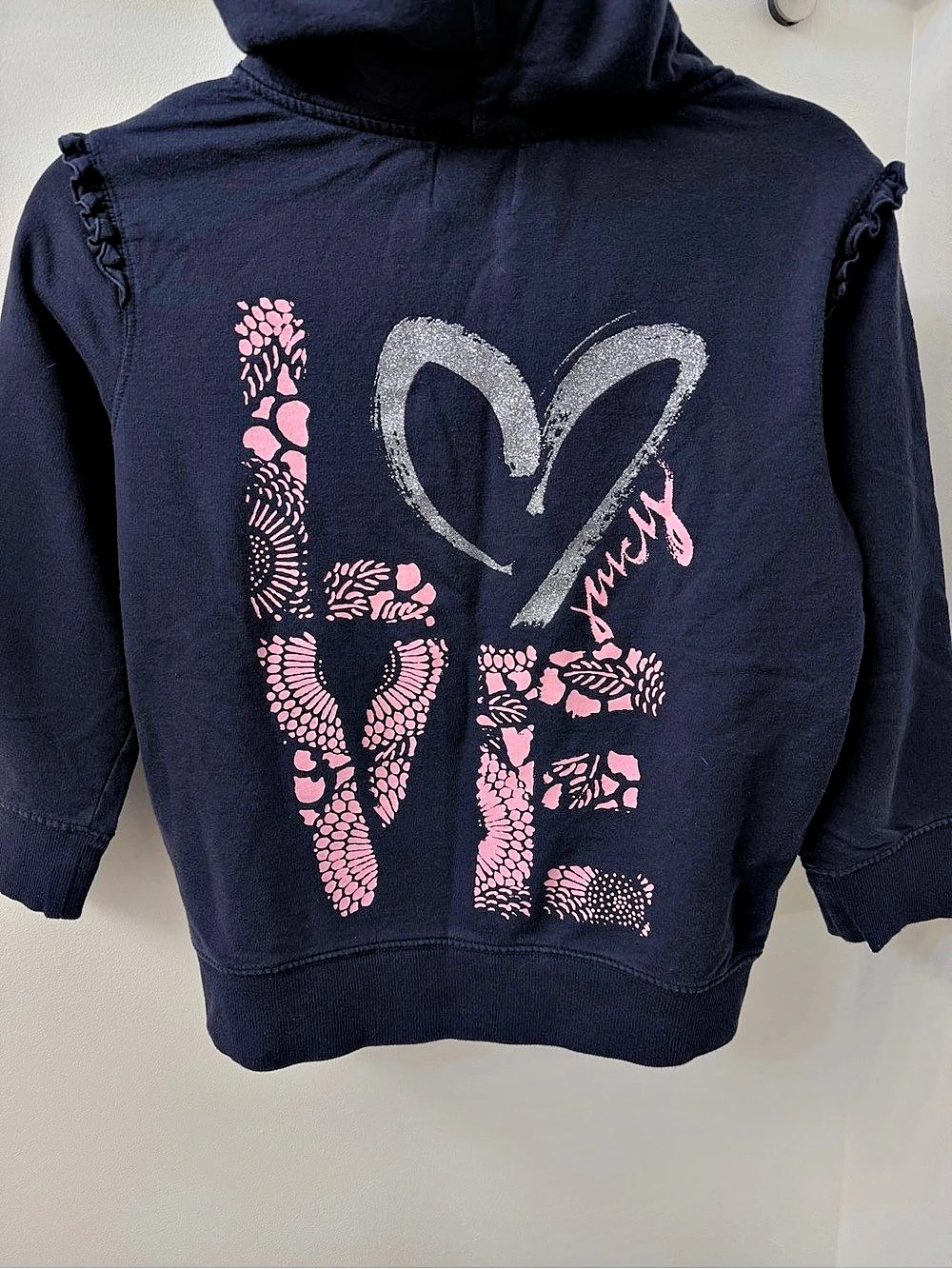 Juicy Couture Zip Hoodie Graphic Size Medium